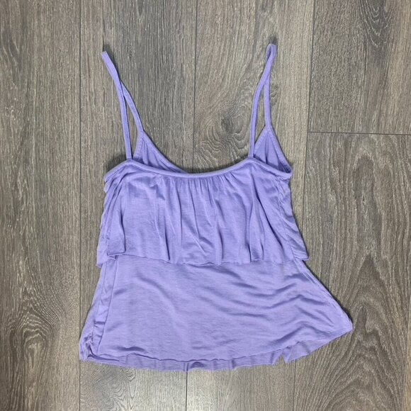 Aritzia Talula Women's Tank Top Cami Blouse Tiered front Sleeveless purple XS - Picture 8 of 10